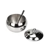 304 stainless steel three-flavor seasoning box, seasoning rack, household seasoning jar, monosodium glutamate and chicken essence jar, enlarged and thickened Specification image